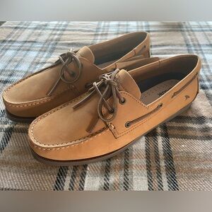 Rugged Shark Tan Leather Boat Shoes, Mens 11.5, NWT (no box)